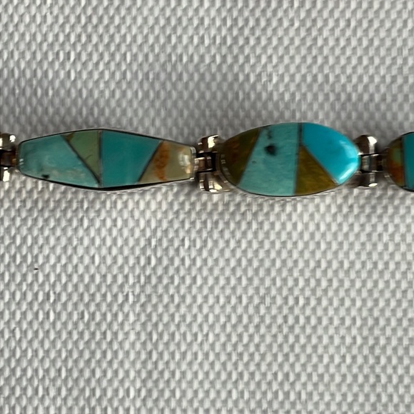 Turquoise Sterling Bracelet - Picture 5 of 8
